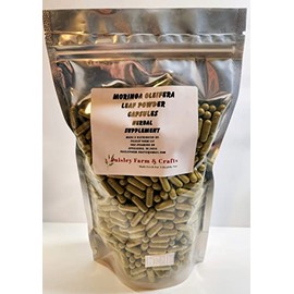 Paisley Farm and Crafts Moringa Oleifera Leaf Capsules Non GMO - Herbal Supplement - 100% Pure Leaf Powder! (900) - Made Fresh On Demand!