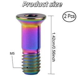 WADY Titanium Alloy Fixing Screws, 4Pcs Bicycle Rear Derailleur Bolt Bicycle Derailleur Guide Wheel Fixing Screw for Road Bike Mountain Bike Bicycle Rear Derailleur Jockey Wheel Bolt (Color)