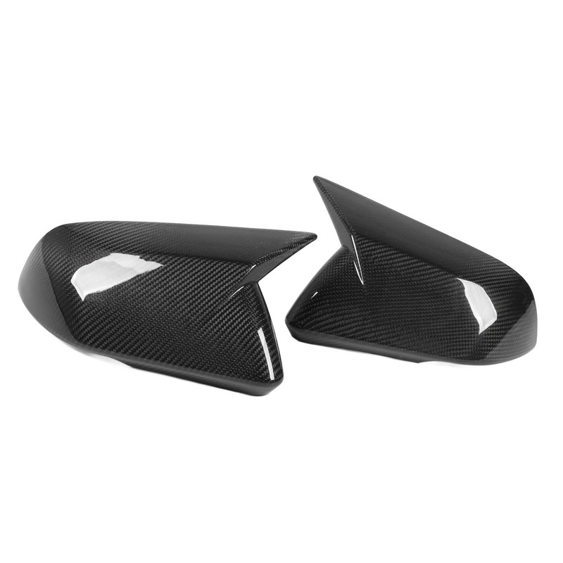 1 Pair Carbon Fiber Mirror Covers Ox Horn Style Car