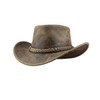 Black Jungle Aramac Leather Cowboy Hat Australia Hat, charcoal