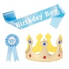 Xthrotsenk Birthday Crown Party Set - Prince Crown Hat, Sash,