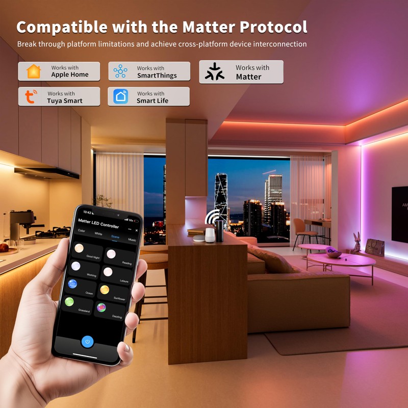 PAUTIX WiFi LED Controller for Single Color/CCT/RGB/RGBW/RGBCCT LED Strip Lights