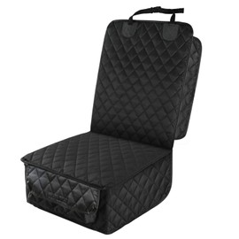 PETICON Waterproof Front Seat Car Cover, Full Protection Dog Car Seat Cover with Side Flaps, Nonslip Scratchproof Captain Chair Seat Cover Fits for Cars, Trucks, SUVs, Jeep