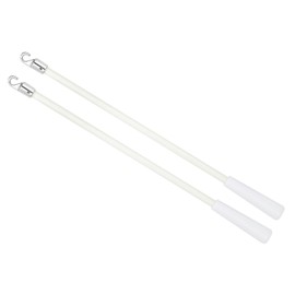sourcing map Blind Wand Replacement with Hook, 1Pcs 12" Long Fiberglass Blind Tilt Wand with Alloy Hook and Grip, Vertical Blind Rod Stick for Window Blind Stick Wand Opener (White)
