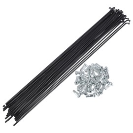 RATCHROLL 1 Set Universal Bicycle Spokes 13G 283mm Length Bike Wheel Spokes Nipple Black 45 Steel