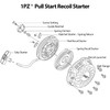 1PZ CA1-GVE Recoil Starter Pull Start Replacement for Honda GX120