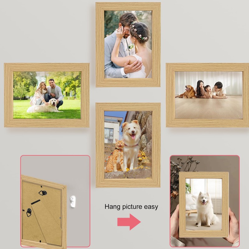 RINGSUN Photo Frames 4x6, 2-Pack Picture Frames Wall Hanging and