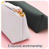 2 Pcs Small Makeup Bag For Travel,Portable Leather Makeup Bag