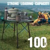 VILLEY Portable Camping Table with Adjustable Legs, Lightweight Aluminum Folding