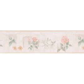 Brewster 418B032 Borders and More Rose Letter Wall Border, 6.875-Inch by 180-Inch