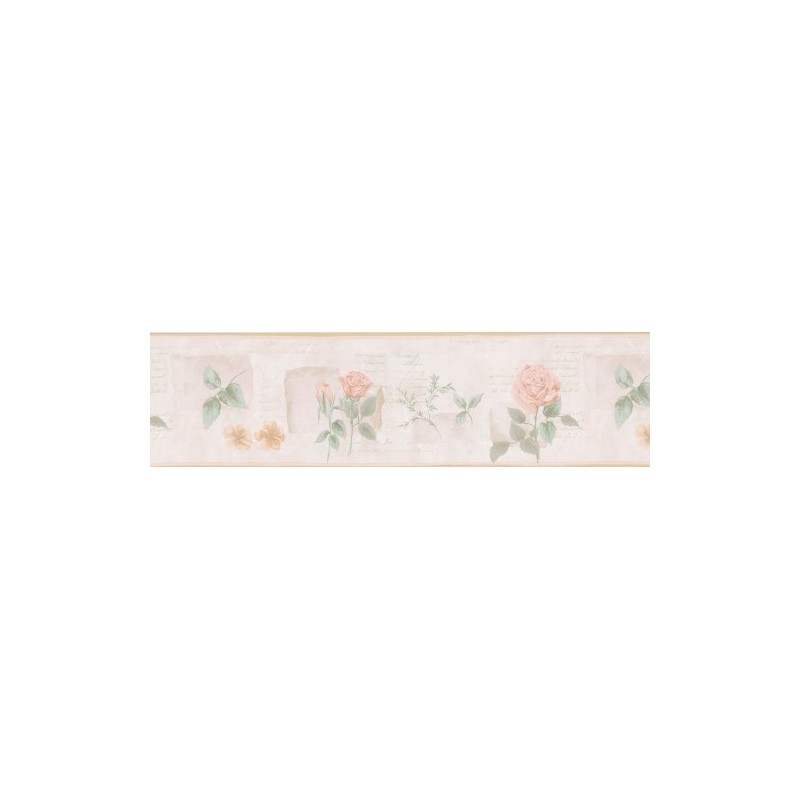 Brewster 418B032 Borders and More Rose Letter Wall Border, 6.875-Inch