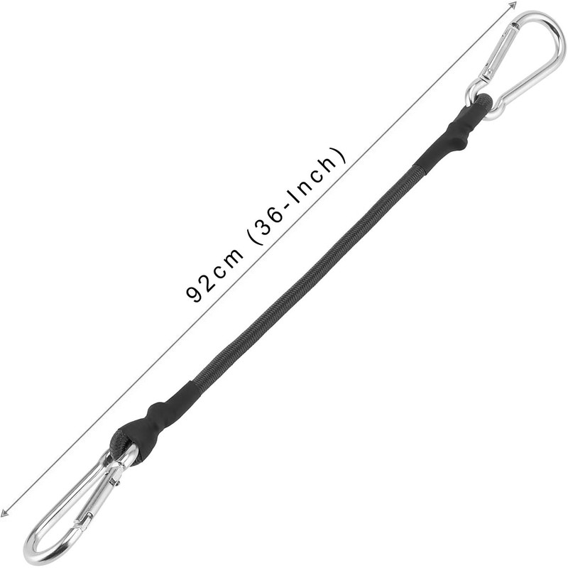 3FT/6FT Long Elastic Bungee Cords with Carabiner Clips, Heavy Duty