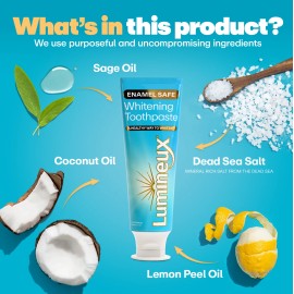Lumineux Whitening Toothpaste, Fluoride Free & Enamel Safe, 3.75 oz