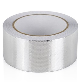 BOMEI PACK 1 Roll Aluminum Foil Heat Shield Tape,Heat Reflective Heat Shield Thermal Barrier Foil Tape,Fiber-Glass Aluminum Foil Tape 2 Inch x 66Feet