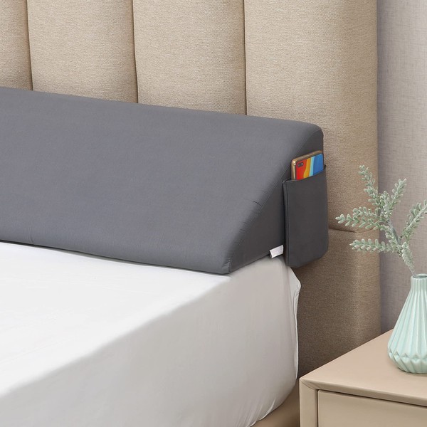 Vekkia Queen Bed Wedge Pillow for Headboard Gap/Bed Gap Filler