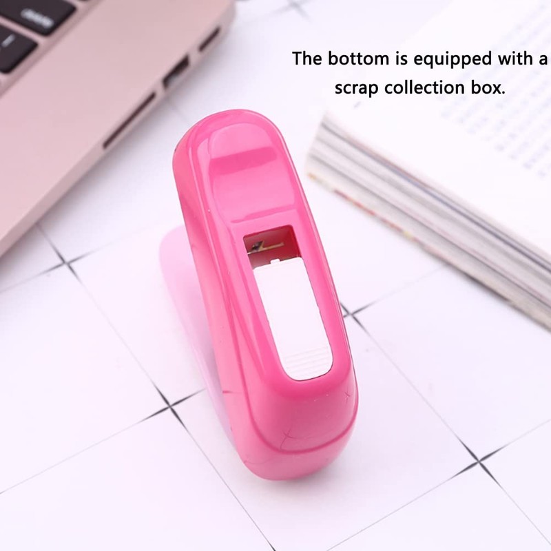Staple-less stapler, mini cute book manual stapler machine for brochures,
