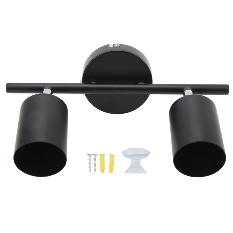 LED Track Light Kit 2 Heads 10.8in Track 90 Degrees