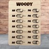 Wood Customizable Weekly AM PM Checklist From Made By R