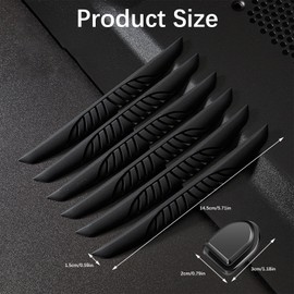 Car Anti-Collision Strips, Car Door Edge Protection, Door Edge Protection, Car Rubber, 6 Pieces Car Door Edge Protection Set, Car Door Anti Scratch Protector, Rubber Bumper Protective Strips, Black