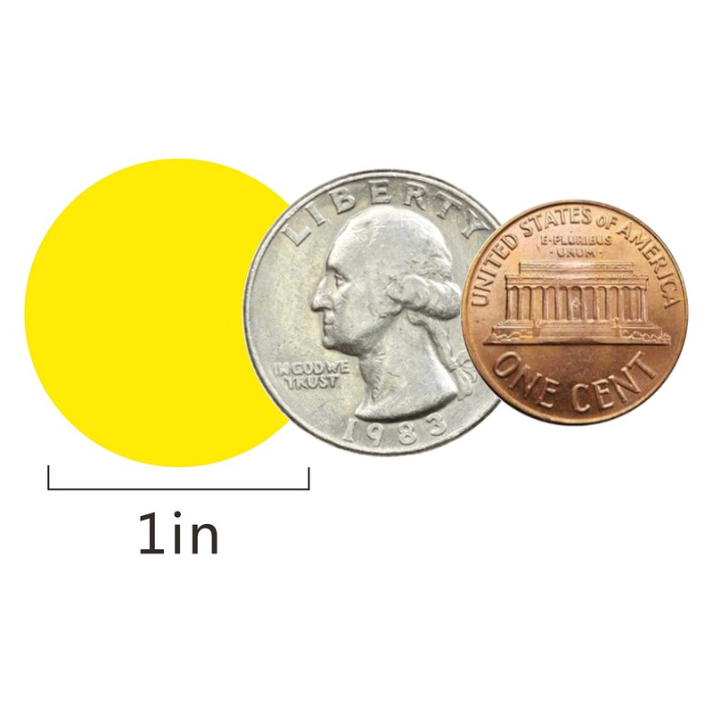 PARLAIM 1 Inch Round Permanent Adhesive Color-Code Dot Stickers,1000 per