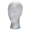 Mannequin Head Decorative Hat Stand 30 cm High White Frosted