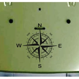 Clausen's World Compass Hood Vinyl Decal 20x20 Inches, Fits Wrangler, Purple
