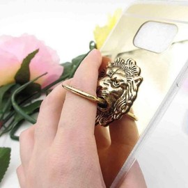 Lion Smart Ring Stand Phone Holder Lion Ring Gold BL0662 100ea