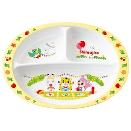 Skater M370 Children's Plate, Melamine, Lunch Plate, Shimajiro, Picnic, 25.5 fl oz (750 ml)