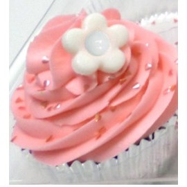 Cakesupplyshop Item#788i - 12pack Wedding Birthday Blossom Flower Edible Cupcake Desert Icing Decoration Toppers with Shimmering Pearls (White Pearl)