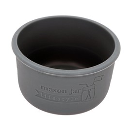 4oz Silicone Sleeves/Jackets for Protecting Small Ball, Kerr, Quilted Canning Jars by Mason Jar Lifestyle (Charcoal Gray, 2 Pack)