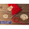 The Quilted Bear Wooden Knitting Needles Gauge - Knitting Gauge