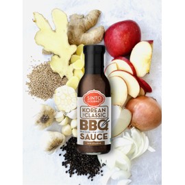 Sinto Gourmet Korean BBQ Sauce 2 Pack- 1 The Classic, 1 Spicy : BBQ Sauce for Beef, Chicken, Pork, Seafood, Tofu, Noodles, Stir Fry and More. Non-GMO, No Preservatives, Gluten Free, Plant Based (The Classic + Lemongrass)