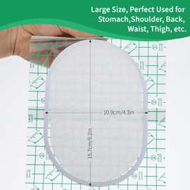 24 Pack Disposable Castor Oil Pack Wrap, Self-Adhesive PU Film Castor Oil Patches for Belly Button Water-Resistant No Leakage Organic Cotton Pads for Home and Travel 6.2x4.3‘’