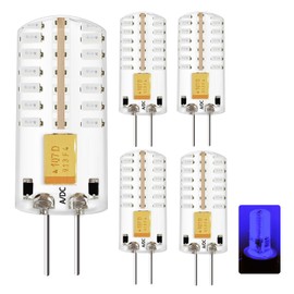 Tupolife Blue G4 LED Bulb 12V, 3W 20W-30W Halogen G4 Bi-Pin Bulbs for Low Voltage Christmas Holiday Party Decoration Outdoor Tree LED Landscape Light Bulbs, 5-Pack