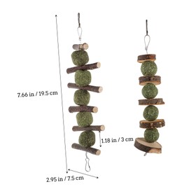 VILLFUL 2 Pcs Wooden Chewing for Pets Healthy Apple Sticks for Hamsters Rabbits Mice Interactive Playthings to Enhance Bonding and Fun