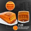 Partsam 5PCS Truck Cab Marker Light 17 LED Amber Top
