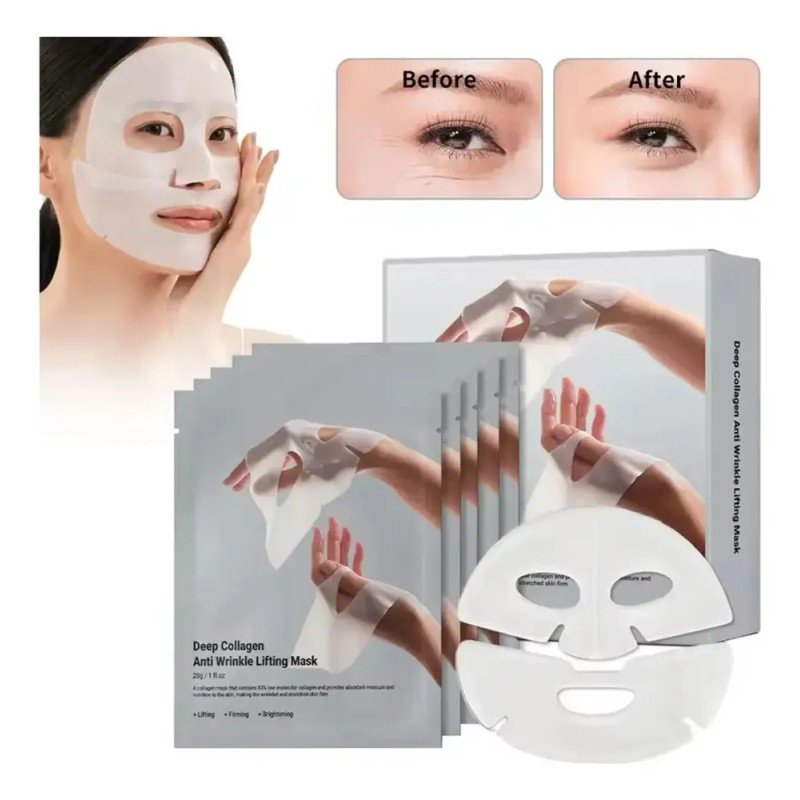 Mascarilla Facial Nocturna Hidratante Colágeno Kit 2pz