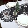 Simhomsen Decorative Embroidered Gray Table Runner with Snowflake Design for