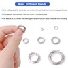 490Pcs 7-Size Stainless Steel Spring Lock Washers Assortment Kit Split