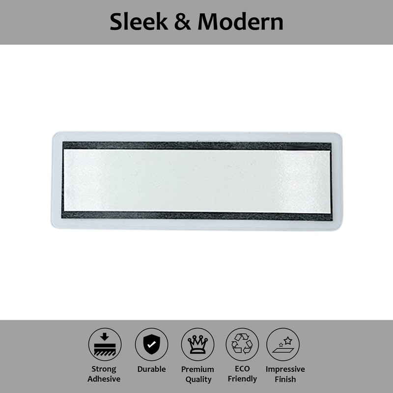 Floor Sign for Wall, Clear Acrylic with Black Plastic, Durable,