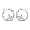 Sterling Silver Cross Earrings Scarf Earrings Faith Cross Jewellery Birthday