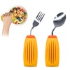 Ehucon Thick Solid Weighted Adaptive Utensils Set, Non-slip Handle Eating