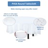 PLULON 10Pack Round Plastic Tablecloths White Table Cover 84 inch