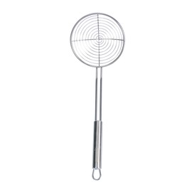Restaurantware Stainless Steel Spider Skimmer - German Standard Wire Skimmer with Ergonomic Handle, Dishwasher Safe - Wire Strainer Pasta Spoon for Cooking & Frying