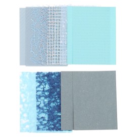 QUARKZMAN 32 Pieces Textured Scrapbook Paper Vintage Scrapbooking Paper Handmade Craft Paper for Journaling Accessories Junk Journal Art Craft Diary Decorative Paper Blue