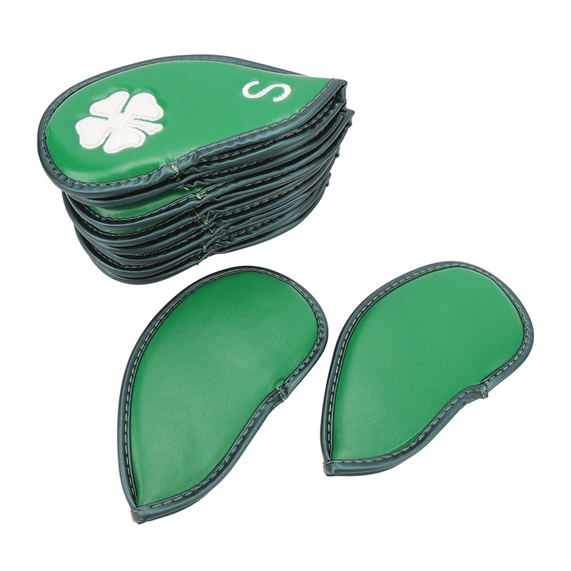10 PCS Golf Club Head Covers Four Leaf Clover Pattern