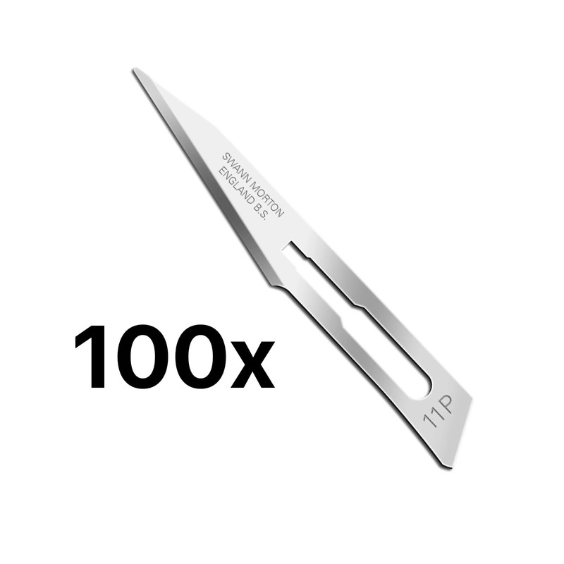 Swann-Morton 0191 Carbon Steel Surgical Scalpel Blade Non Sterile #11P
