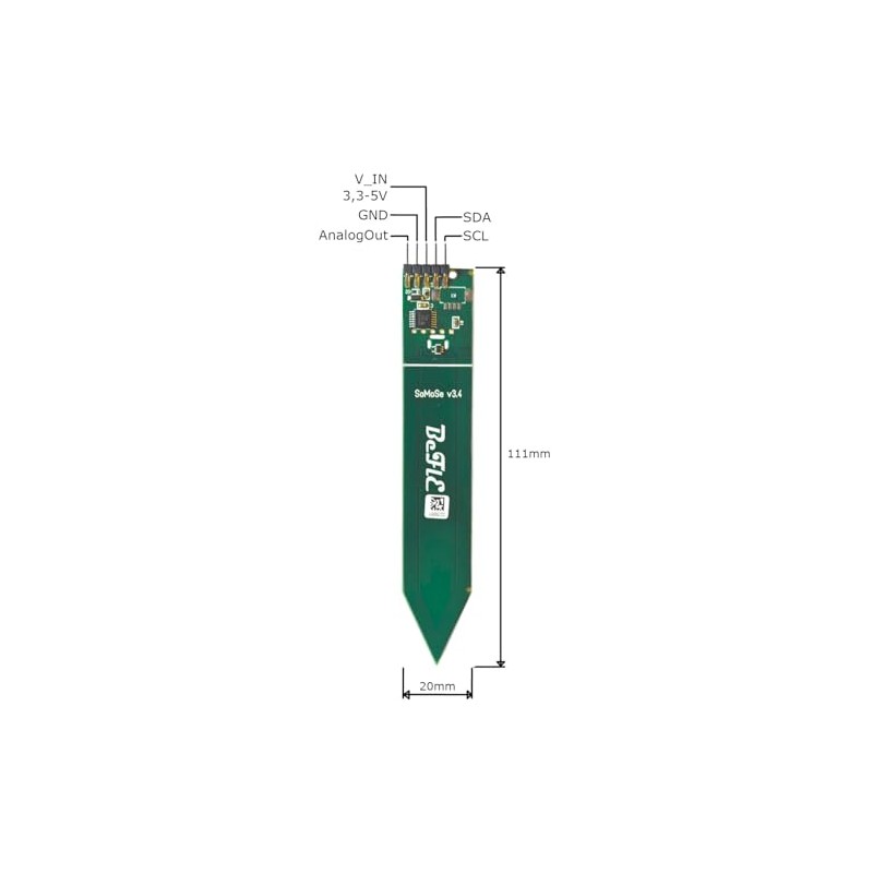 BeFlE SoMoSe v3.4 Capacitive Soil Moisture Sensor with Temperature Sensor
