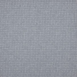 Kt KILOtela - Recycled Canvas Fabric, Jeans, 98% Recycled Cotton, 2% Other Fibres (72% GRS), 100cm Length x 280cm Width, Geometric Liam, White, Grey ─ 1 Metre