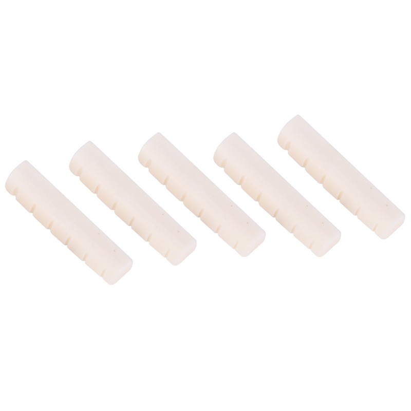 5Pcs Acoustic Wood Guitar Nut Ivory White Cow Bones Musical